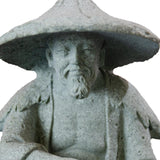 Maxbell Resin Aquarium Ancient Chinese Fisherman Characters Statue Ornament Moderate