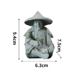 Maxbell Resin Aquarium Ancient Chinese Fisherman Characters Statue Ornament Moderate