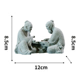Maxbell Resin Aquarium Ancient Chinese Poetry Characters Figurine Ornament Durable