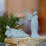 Maxbell Resin Aquarium Ancient Chinese Poetry Characters Figurine Ornament Durable