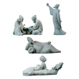 Maxbell Resin Aquarium Ancient Chinese Poetry Characters Figurine Ornament Durable