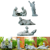 Maxbell Resin Aquarium Ancient Chinese Poetry Characters Figurine Ornament Durable