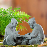 Maxbell Resin Aquarium Ancient Chinese Poetry Characters Figurine Ornament Durable
