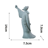 Maxbell Resin Aquarium Ancient Chinese Poetry Characters Figurine Ornament Durable
