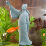 Maxbell Resin Aquarium Ancient Chinese Poetry Characters Figurine Ornament Durable