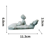 Maxbell Resin Aquarium Ancient Chinese Poetry Characters Figurine Ornament Durable