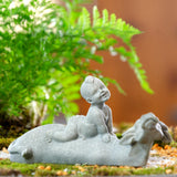 Maxbell Resin Aquarium Ancient Chinese Poetry Characters Figurine Ornament Durable