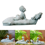 Maxbell Resin Aquarium Ancient Chinese Poetry Characters Figurine Ornament Durable