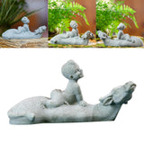 Maxbell Resin Aquarium Ancient Chinese Poetry Characters Figurine Ornament Durable