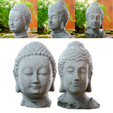 Maxbell Resin Fish Tank Buddha Head Sculpture Home Decor Landscaping A