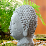 Maxbell Resin Fish Tank Buddha Head Sculpture Home Decor Landscaping A