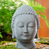 Maxbell Resin Fish Tank Buddha Head Sculpture Home Decor Landscaping A