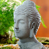 Maxbell Resin Fish Tank Buddha Head Sculpture Home Decor Landscaping B