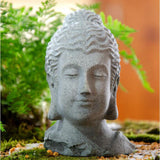 Maxbell Resin Fish Tank Buddha Head Sculpture Home Decor Landscaping B