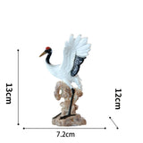 Maxbell Statue Crane Chic Gift Collectibles for Balcony Bonsai Resin Spread Wings