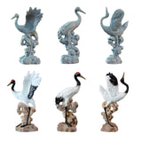 Maxbell Statue Crane Chic Gift Collectibles for Balcony Bonsai Resin Spread Wings