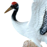 Maxbell Statue Crane Chic Gift Collectibles for Balcony Bonsai Resin Spread Wings