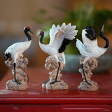 Maxbell Statue Crane Chic Gift Collectibles for Balcony Bonsai Resin Gaze