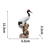 Maxbell Statue Crane Chic Gift Collectibles for Balcony Bonsai Resin Gaze