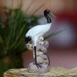 Maxbell Statue Crane Chic Gift Collectibles for Balcony Bonsai Resin Gaze