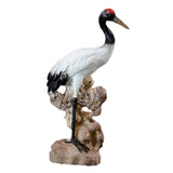 Maxbell Statue Crane Chic Gift Collectibles for Balcony Bonsai Resin Gaze