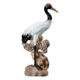 Maxbell Statue Crane Chic Gift Collectibles for Balcony Bonsai Resin Gaze