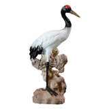 Maxbell Statue Crane Chic Gift Collectibles for Balcony Bonsai Resin Gaze