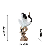 Maxbell Statue Crane Chic Gift Collectibles for Balcony Bonsai Resin Dance