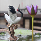 Maxbell Statue Crane Chic Gift Collectibles for Balcony Bonsai Resin Dance