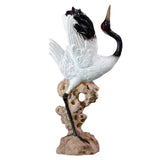 Maxbell Statue Crane Chic Gift Collectibles for Balcony Bonsai Resin Dance
