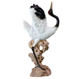 Maxbell Statue Crane Chic Gift Collectibles for Balcony Bonsai Resin Dance