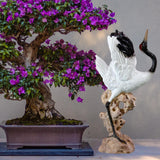 Maxbell Statue Crane Chic Gift Collectibles for Balcony Bonsai Resin Dance
