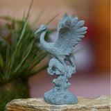 Maxbell Statue Crane Chic Gift Collectibles for Balcony Bonsai Stone Spread Wings