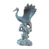 Maxbell Statue Crane Chic Gift Collectibles for Balcony Bonsai Stone Spread Wings