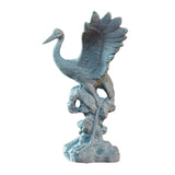 Maxbell Statue Crane Chic Gift Collectibles for Balcony Bonsai Stone Spread Wings