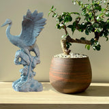 Maxbell Statue Crane Chic Gift Collectibles for Balcony Bonsai Stone Spread Wings