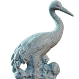 Maxbell Statue Crane Chic Gift Collectibles for Balcony Bonsai Stone Gazing