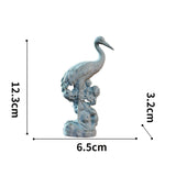 Maxbell Statue Crane Chic Gift Collectibles for Balcony Bonsai Stone Gazing