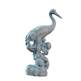 Maxbell Statue Crane Chic Gift Collectibles for Balcony Bonsai Stone Gazing