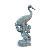 Maxbell Statue Crane Chic Gift Collectibles for Balcony Bonsai Stone Gazing