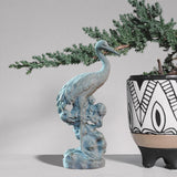 Maxbell Statue Crane Chic Gift Collectibles for Balcony Bonsai Stone Gazing