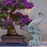 Maxbell Statue Crane Chic Gift Collectibles for Balcony Bonsai Stone Gazing