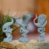 Maxbell Statue Crane Chic Gift Collectibles for Balcony Bonsai Stone Dancing