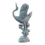 Maxbell Statue Crane Chic Gift Collectibles for Balcony Bonsai Stone Dancing