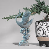 Maxbell Statue Crane Chic Gift Collectibles for Balcony Bonsai Stone Dancing