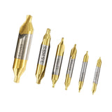 Maxbell 6Pcs Drill Set 60 Degree Angle 1.0mm-5.0mm for Lathe Metalworking