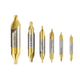 Maxbell 6Pcs Drill Set 60 Degree Angle 1.0mm-5.0mm for Lathe Metalworking