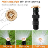 Maxbell 2 Pieces Rotation Auto Irrigation System Automatic for Lawn Irrigation