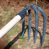 Maxbell Rake Head Four Tooth High Carbon Steel for Weeding Soil Loosening Farm L Pointed Head
