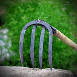 Maxbell Rake Head Four Tooth High Carbon Steel for Weeding Soil Loosening Farm Round Head L